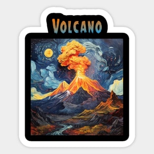 Volcano Sticker